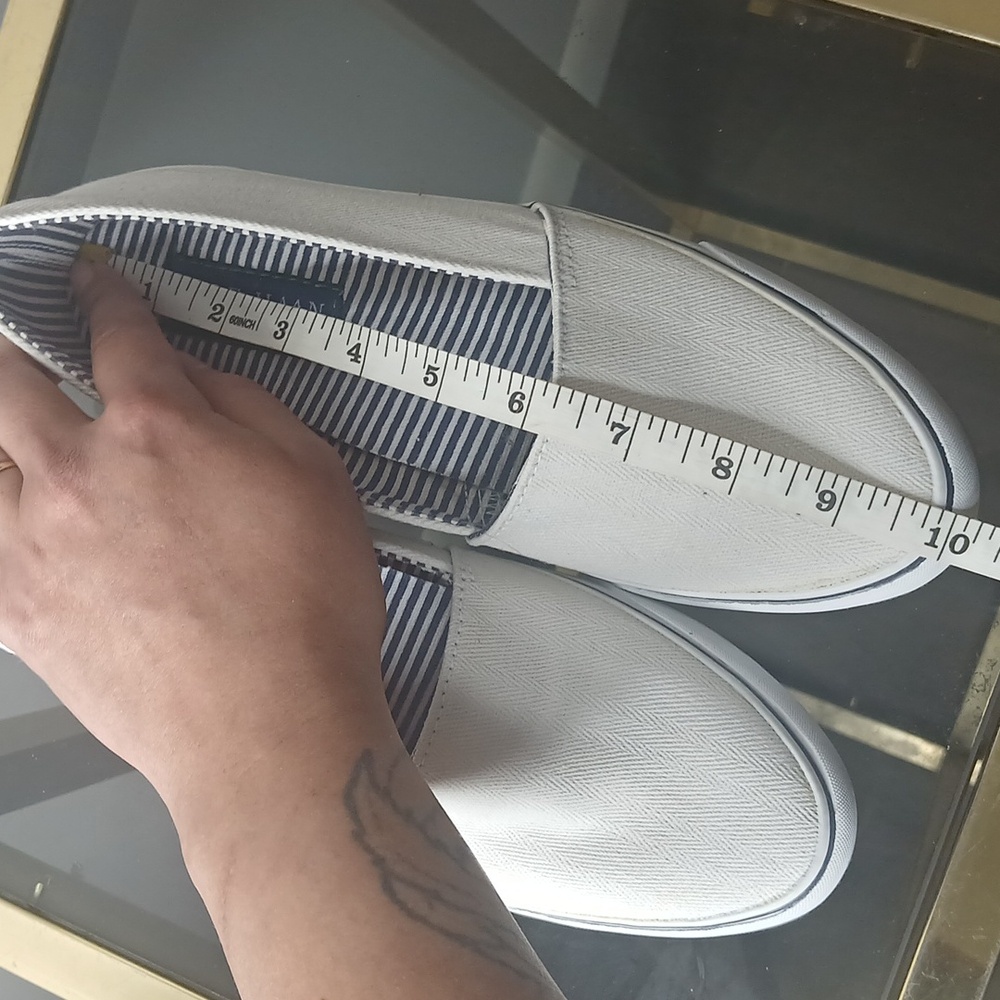 Cole Haan White Canvas Slip On Shoes Size 7.5 - Picture 11 of 14